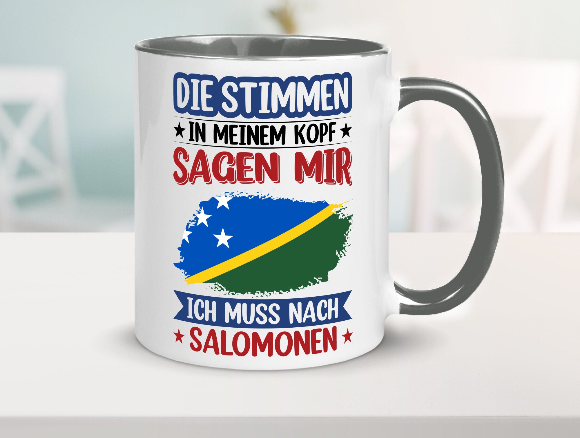 Salomonen | Urlaub Stimmen in meinem Kopf Traumland v2 Humor Geschenkidee Tasse