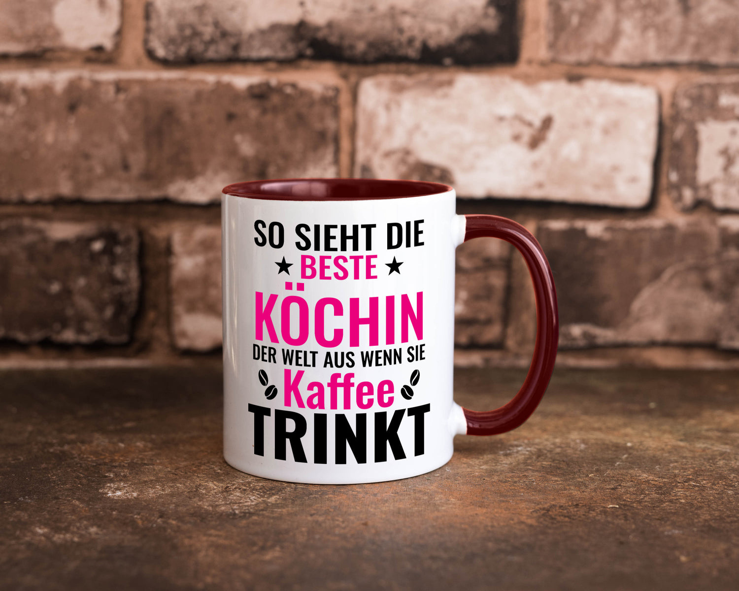 Kaffee trinkt: Köchin | Chefköchin Chefkoch Humor Arbeit Kollegen Büro