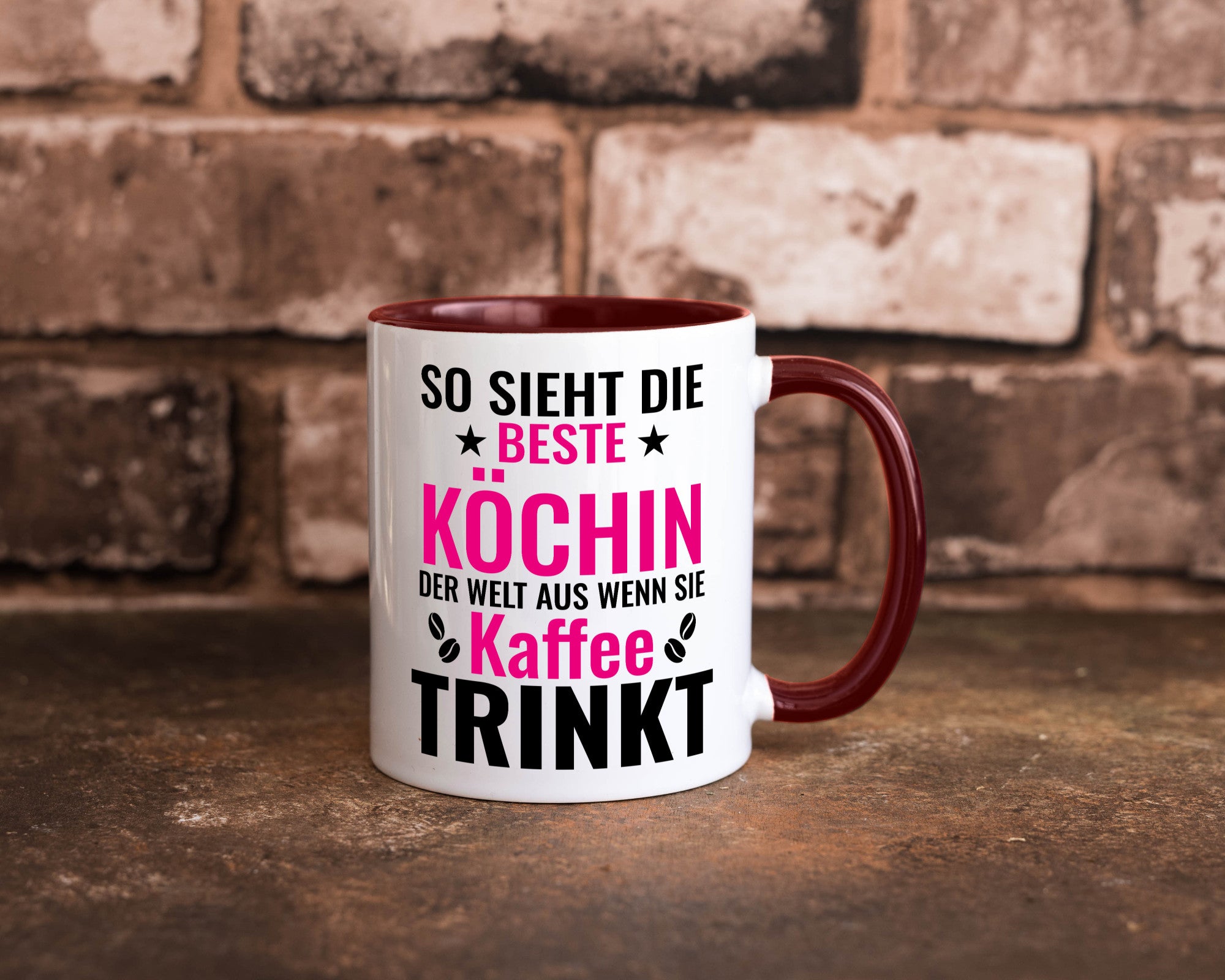 Kaffee trinkt: Köchin | Chefköchin Chefkoch Humor Arbeit Kollegen Büro