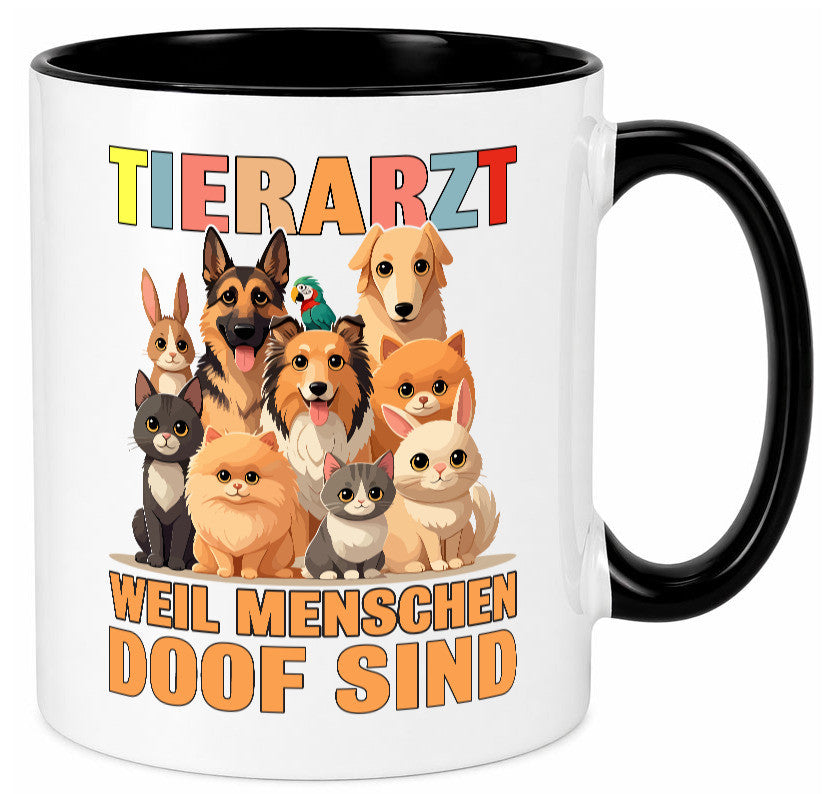 Tierarzt weil Menschen doof sind | Tierärztin lustig Tierliebhaber Humor