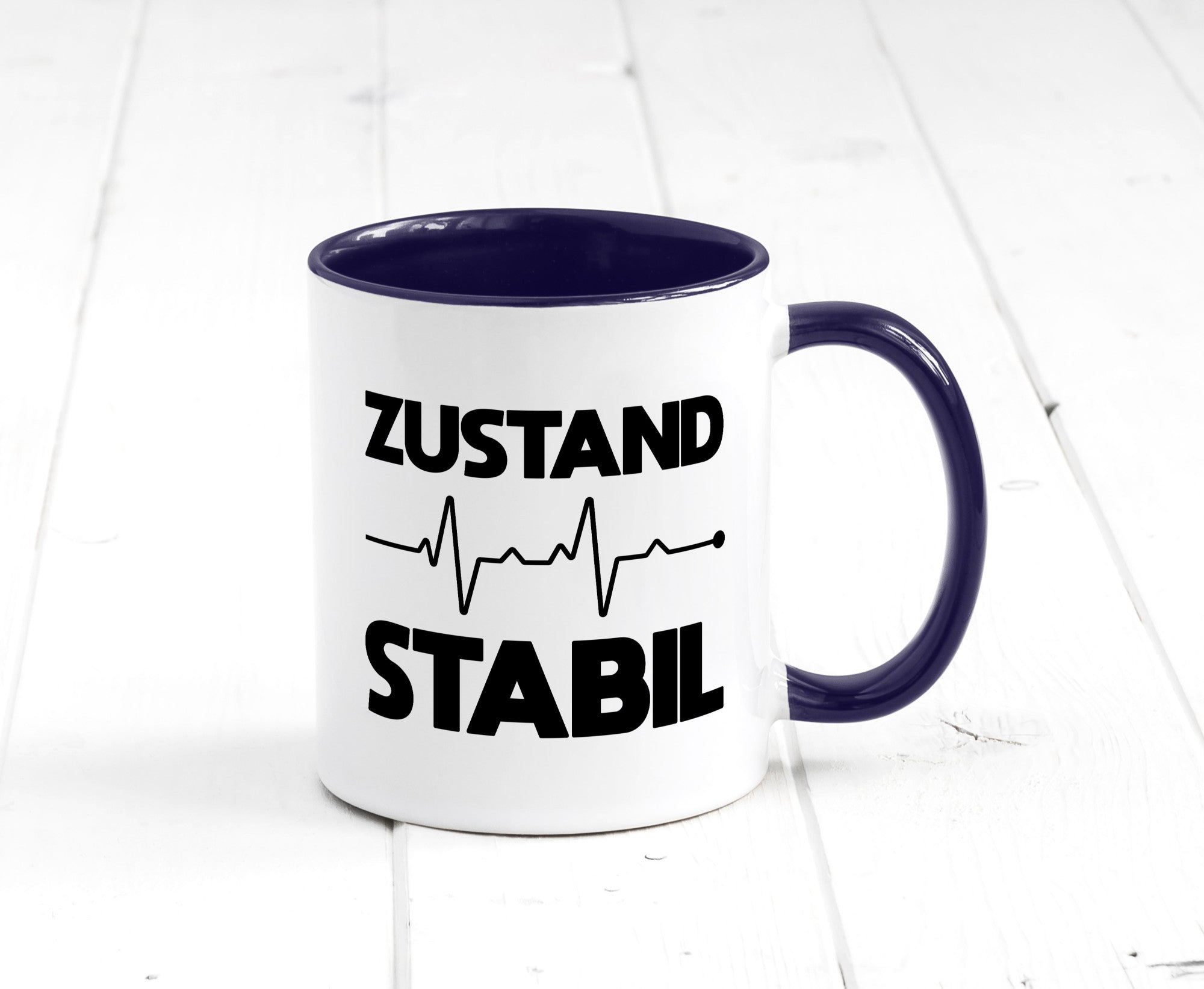 Zustand Stabil | Herzschlag Heartbeat lustiger Spruch Geschenk Humor