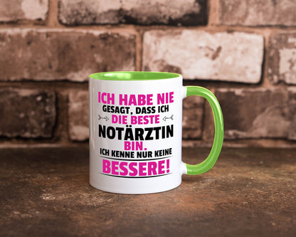 Die Beste Notärztin | Ärztin Humor Geschenkidee Tasse