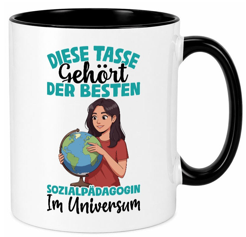 Im Universum: Sozialpädagogin | Humor Pädagogin lustig Geschenkidee Geschenk Tasse