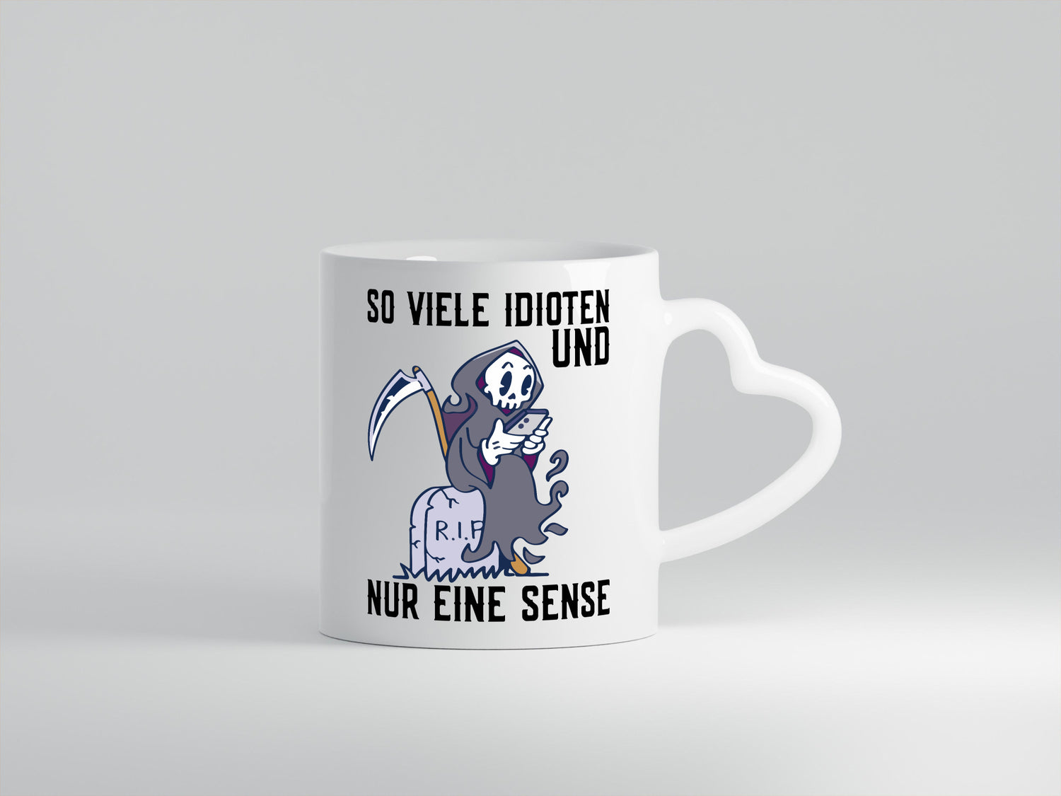 So viele Idioten | Sensenmann Sense Grab RIP Humor Geschenkidee Tasse