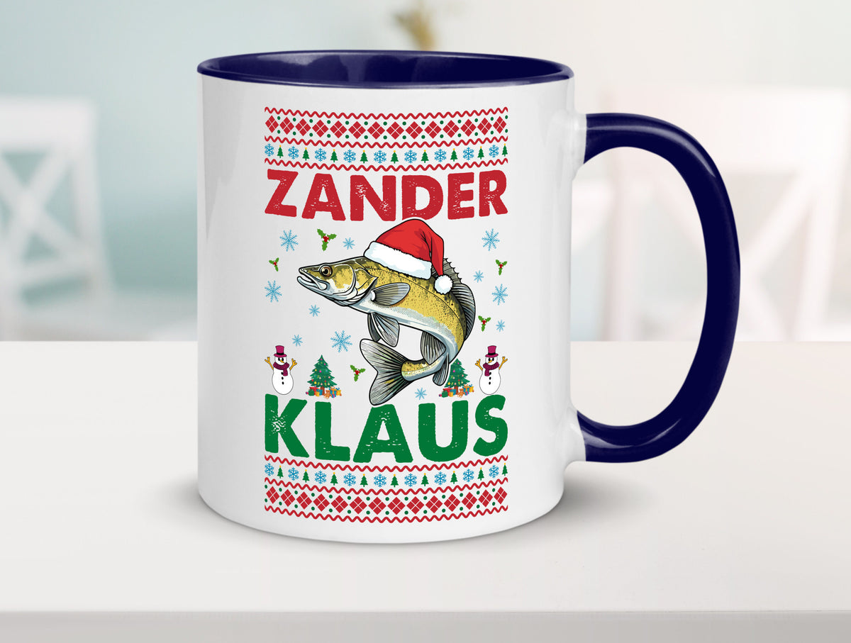 Zander Klaus | Ugly Christmas Angler Angeln v2 Geschenk Humor Geschenkidee Tasse