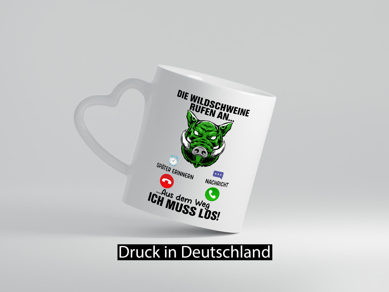 Wildschweinjagt | Wildscheine rufen an Jäger Humor Geschenkidee Tasse