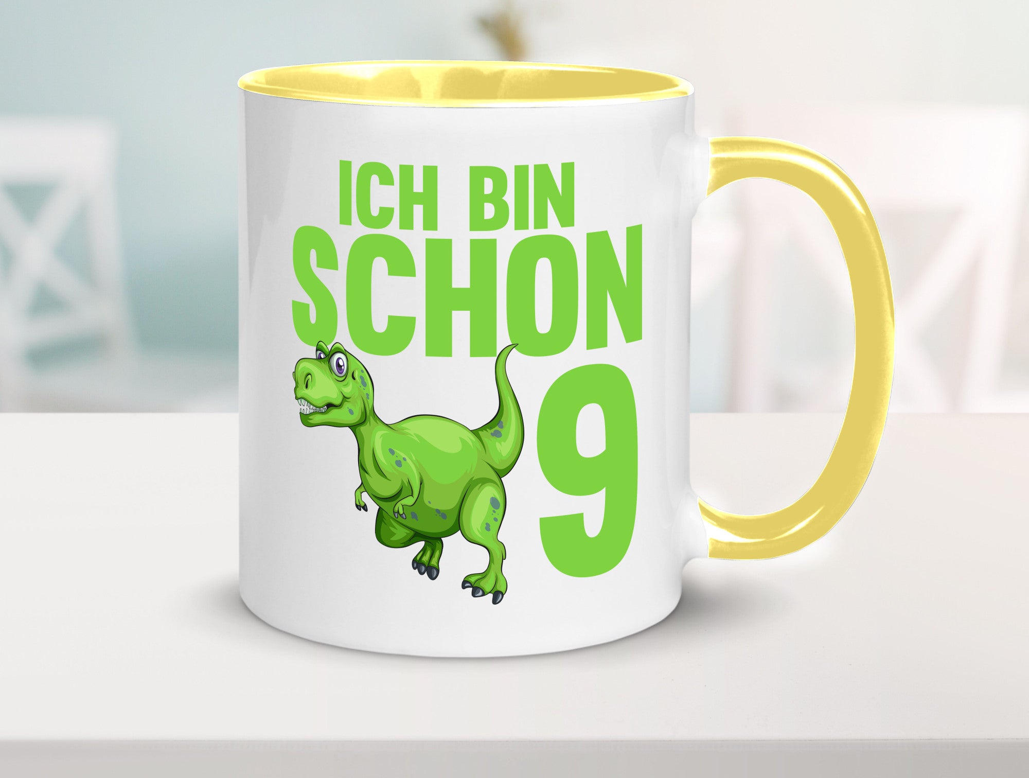 9. Geburtstag | 9 Jahre Dino Dinosaurier Geschenkidee Humor Tasse
