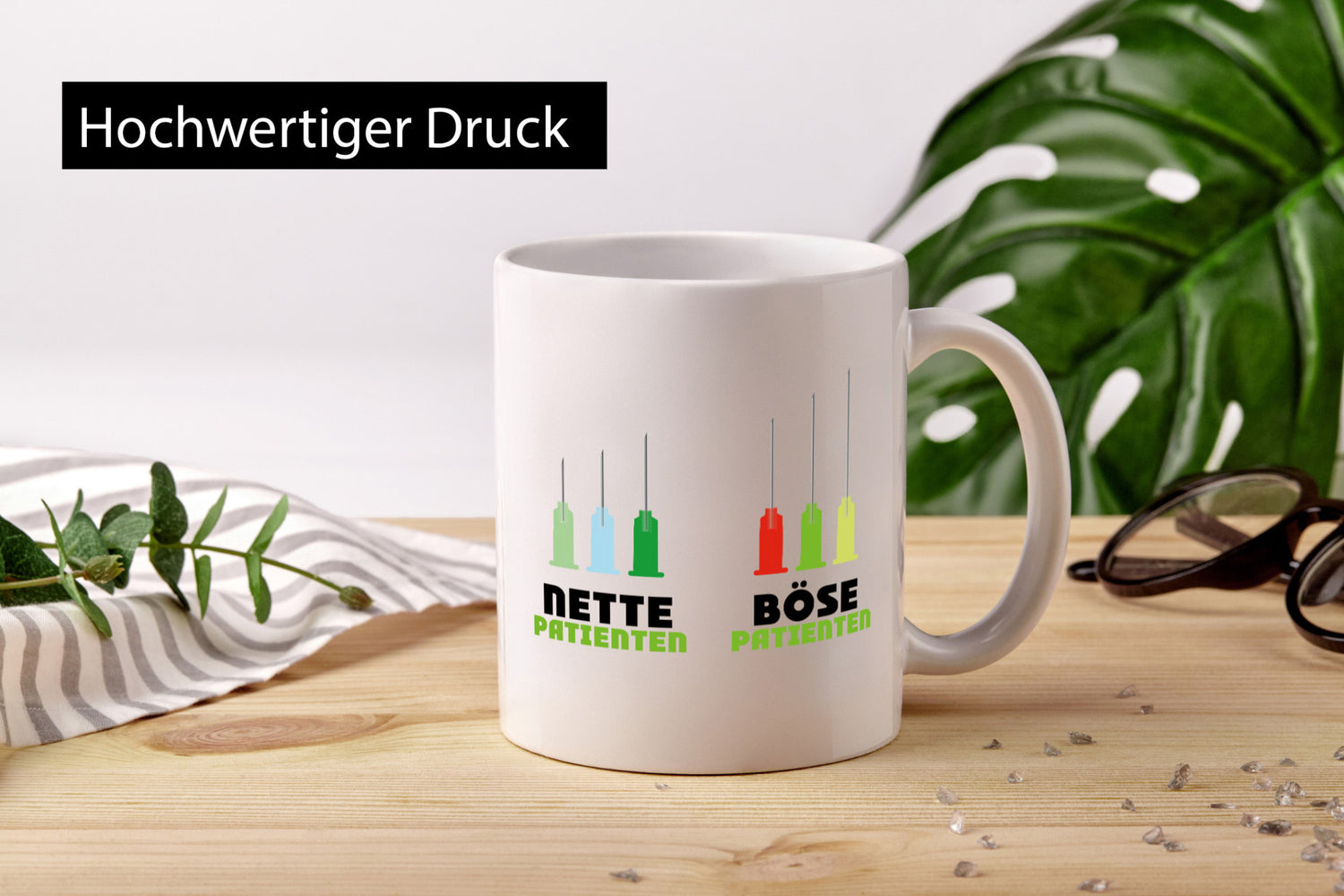 Nette und böse Patienten | Spritze Nadel Arzt Doktor Geschenkidee Humor Tasse
