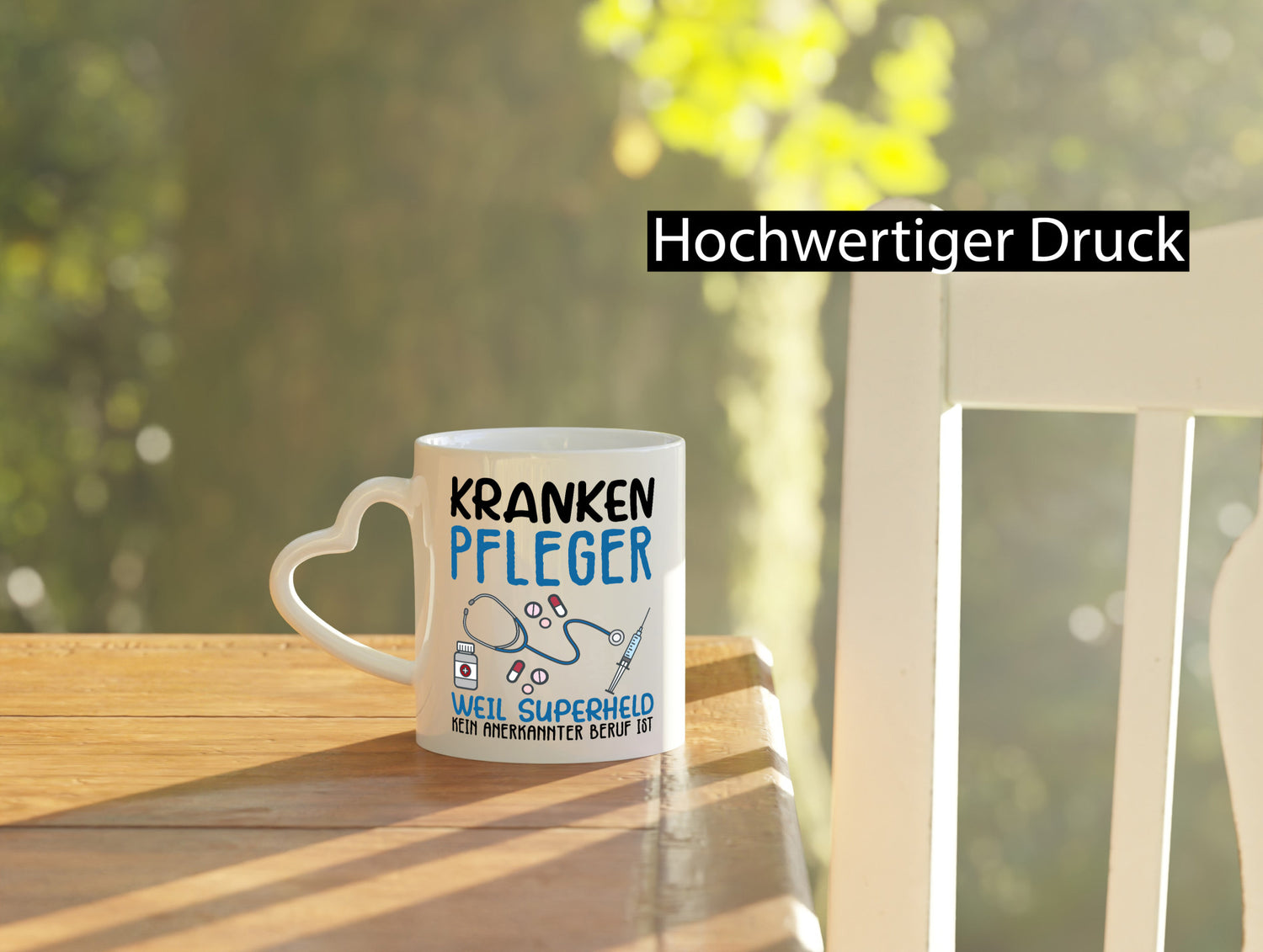 Ich bin Krankenpfleger Geschenk Humor Geschenkidee lustiger Spruch Tasse