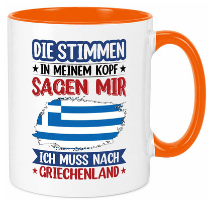 Griechenland | Urlaub Stimmen in meinem Kopf Traumland Humor Geschenkidee Tasse