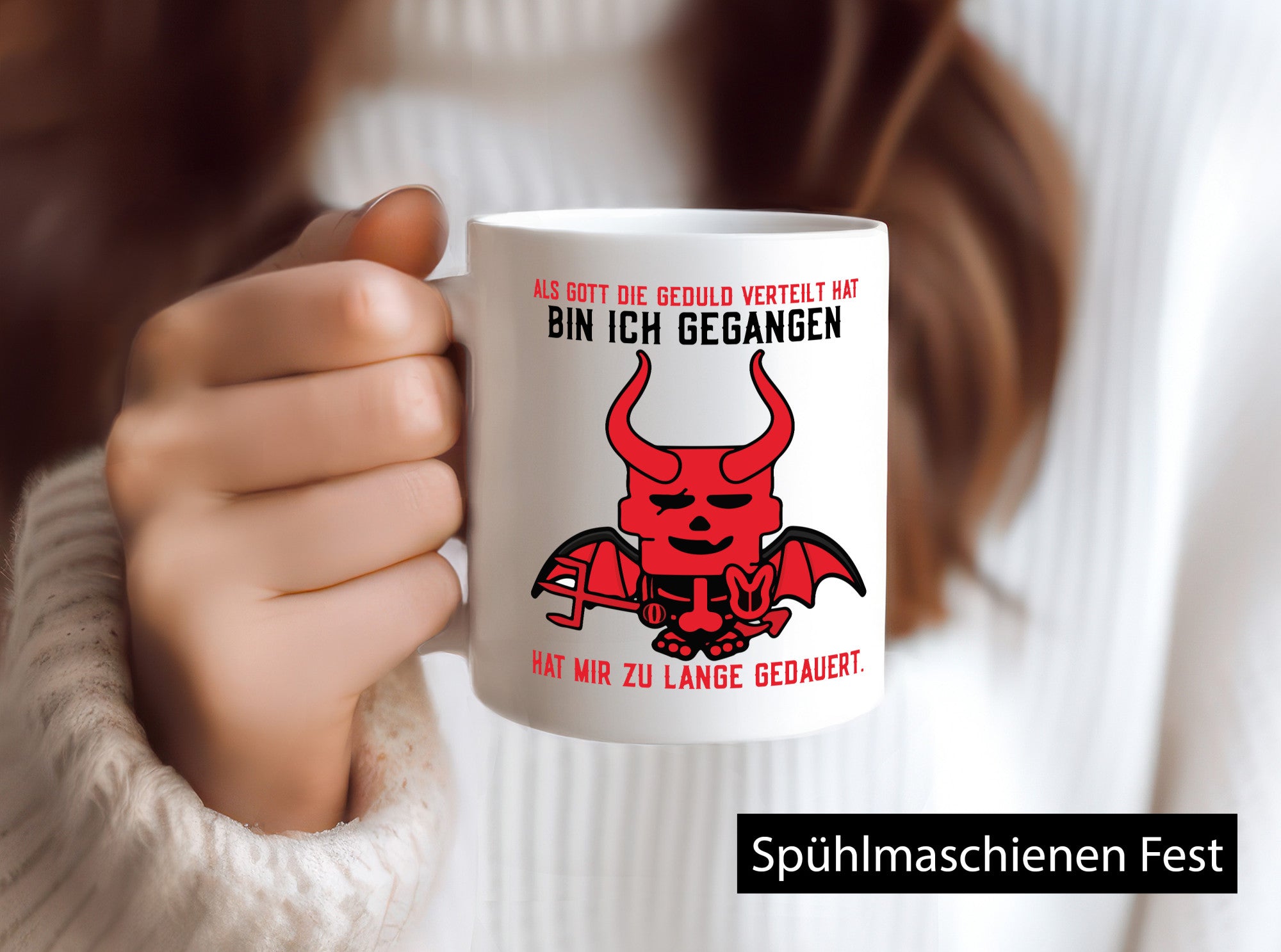 Als Gott die Geduld verteilt hat | Teufel Comic Ungeduldig lustig Humor