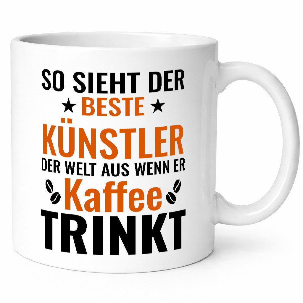Kaffee trinkt: Künstler | Kunst Geschenkidee Humor Tasse