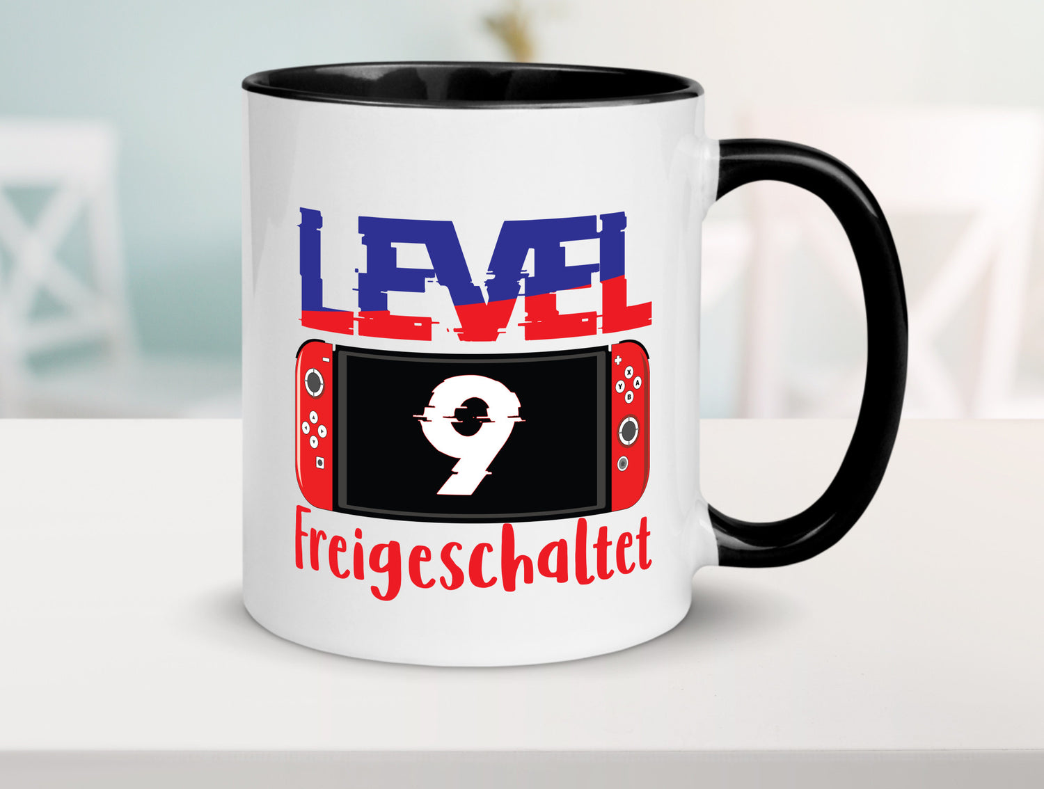 Level 9 Freigeschaltet | 9. Geburtstag Zocker Gamer Humor Geschenkidee Tasse