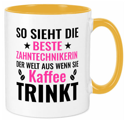 Kaffee trinkt: Zahntechnikerin | Zahnmedizin lustiger Spruch Geschenk Humor
