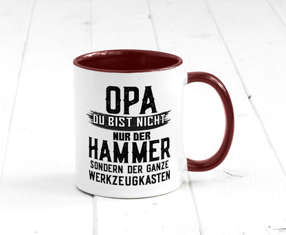 Opa ist der Hammer | Großvater Tasse Werkzeugkasten lustig Familie Geschenkidee