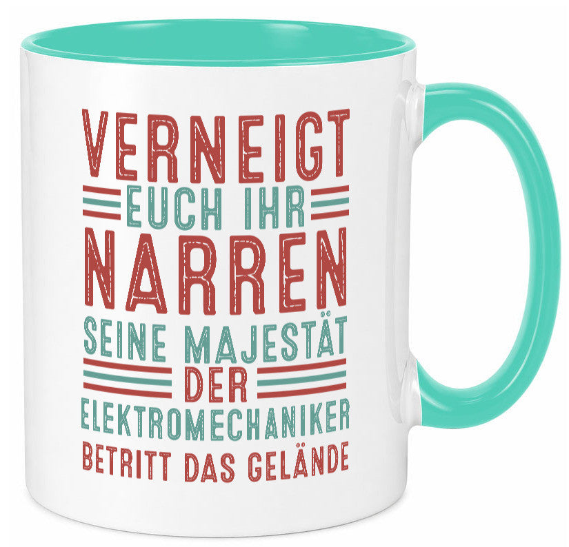 Verneigt euch: Elektromechaniker | Mechaniker v2 Geschenkidee Humor Tasse