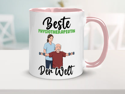 Beste Physiotherapeutin v3 lustig Humor Geschenkidee Geschenk Tasse
