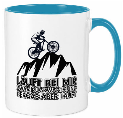 Läuft bei mir | Pechvogel Tasse Radfahrer Statement Humor Geschenkidee