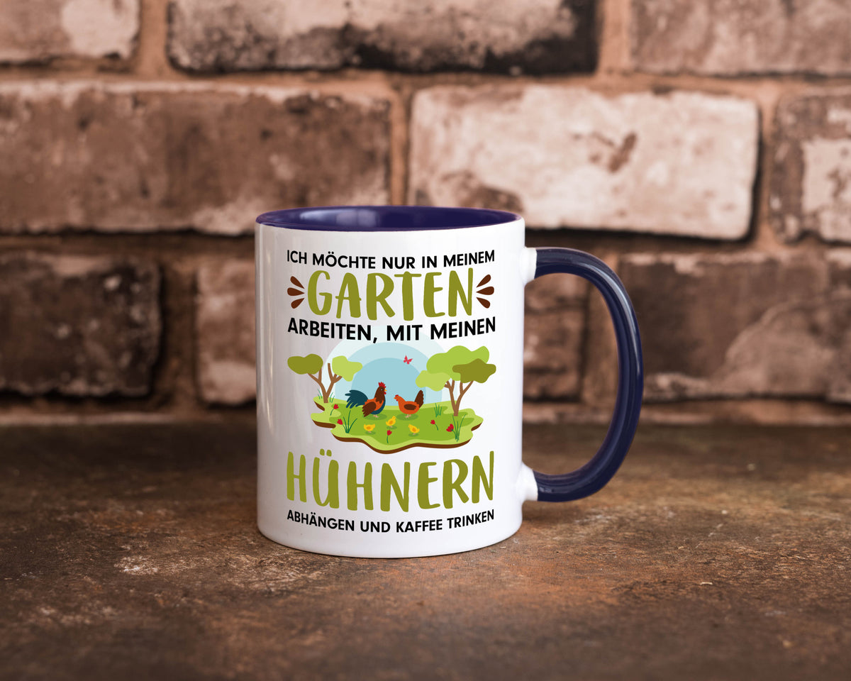 Garten Hühner | Gartenarbeit Tasse Bauernhof Spruch lustiger Geschenk Arbeit