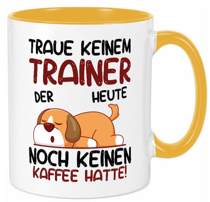 Traue keinem Trainer | Verein Sport Humor Geschenkidee Tasse