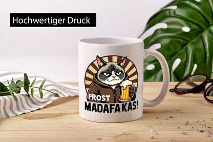 Prost Madafakas | Biertinker Böse Katze Geschenk Tierliebhaber Humor lustiger