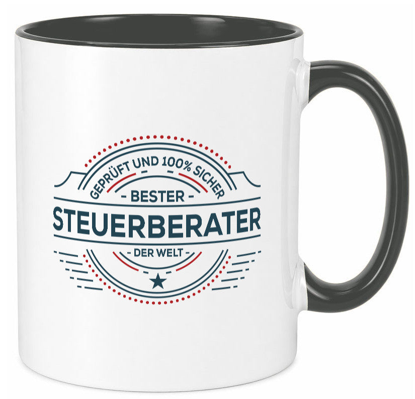 Geprüft und sicher: Steuerberater | Steuern Geschenk Humor Geschenkidee Tasse