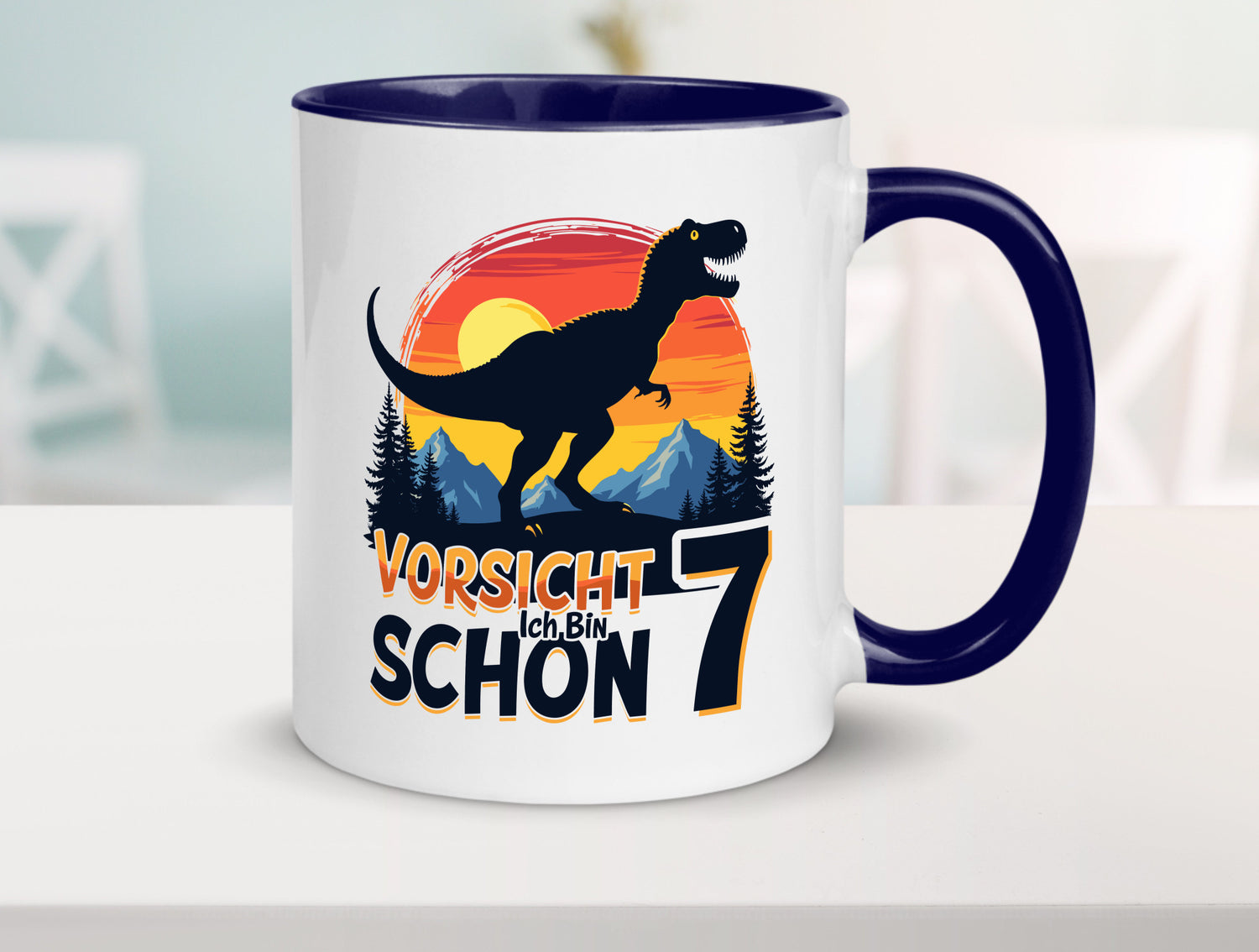 7. Geburtstag | 7 Jahre Dinosaurier v2 Geschenk Geschenkidee lustiger Spruch