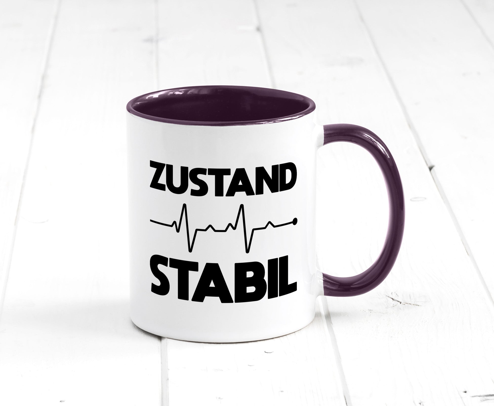 Zustand Stabil | Herzschlag Heartbeat lustiger Spruch Geschenk Humor