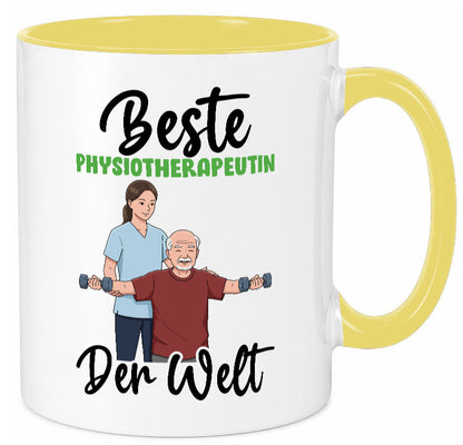 Beste Physiotherapeutin v3 lustig Humor Geschenkidee Geschenk Tasse