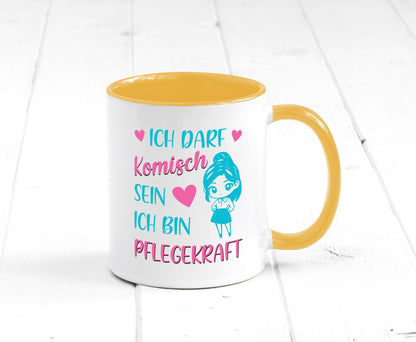 Ich darf komisch sein | Pflegekraft Geschenkidee Humor Tasse
