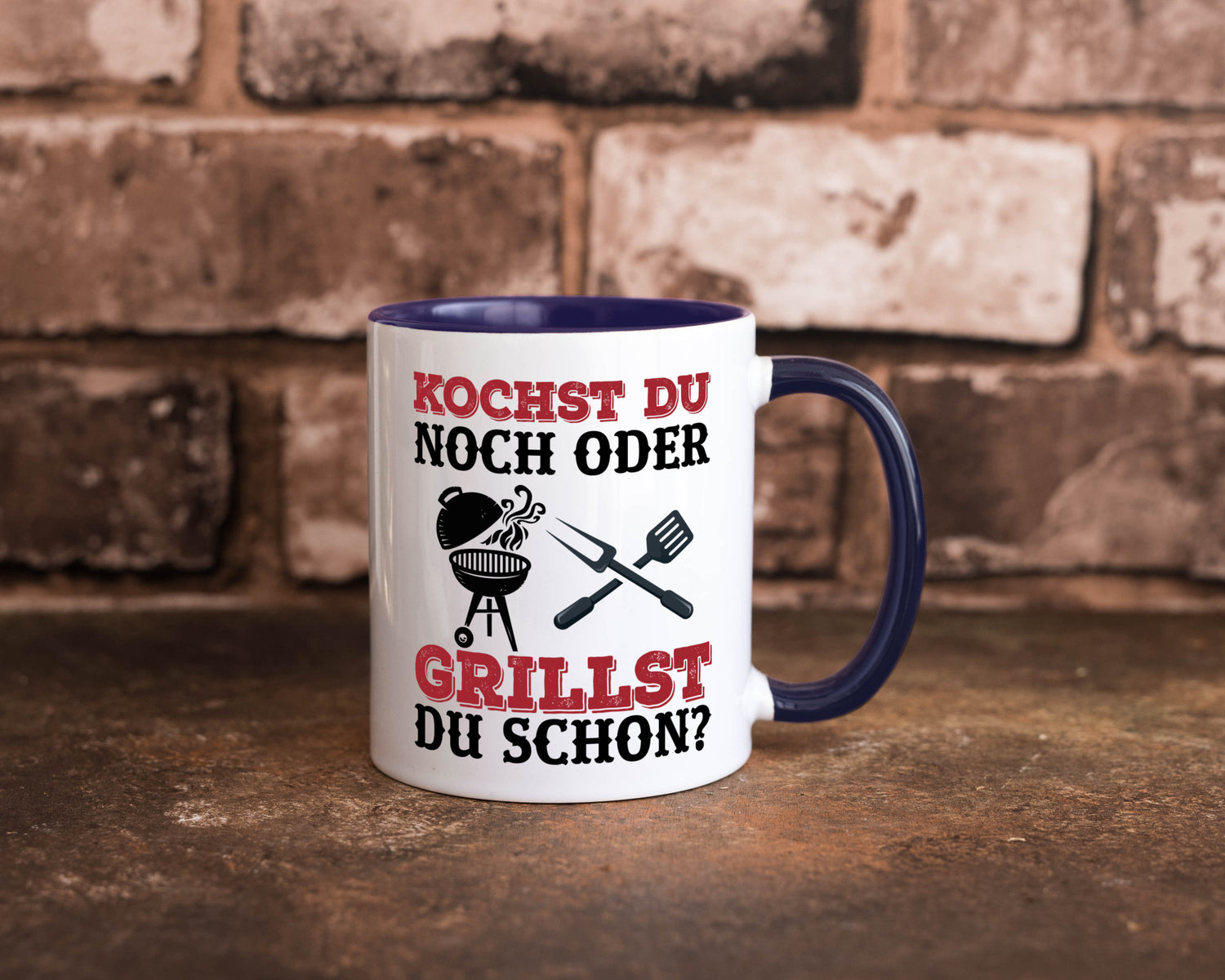 Grillst du schon? | Spruch Tasse Grillen Männer Geschenkidee Humor