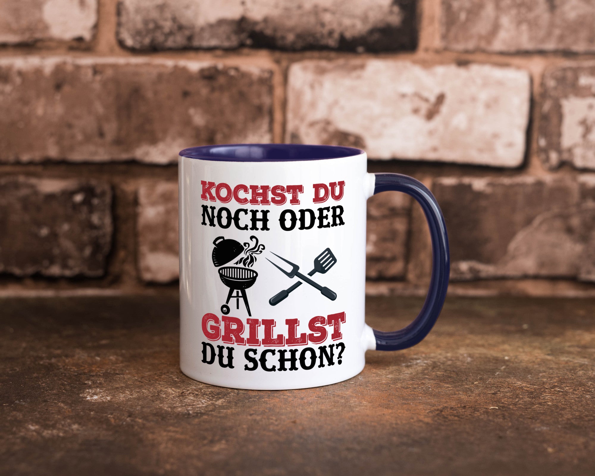 Grillst du schon? | Spruch Tasse Grillen Männer Geschenkidee Humor