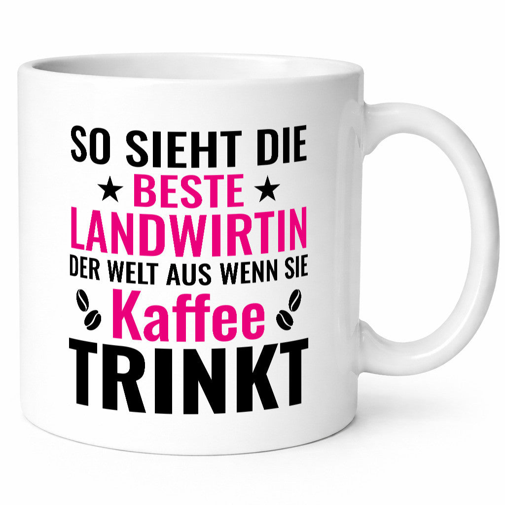 Kaffee trinkt: Landwirtin| Bäuerin | Landwirtschaft lustig Humor Geschenkidee