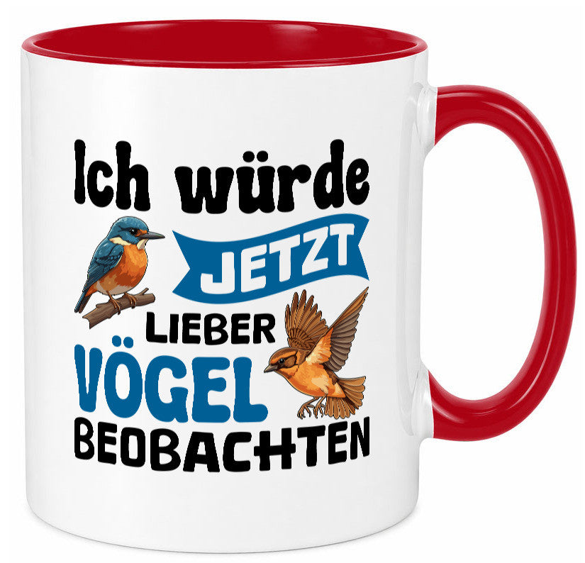 Vögel beobachten | Vogel lustig Humor Geschenkidee Geschenk Tasse