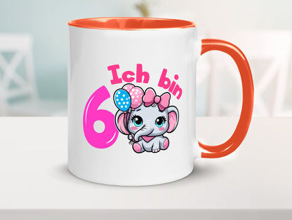 6. Geburtstag | 6 Jahre Elefant Mädchen Humor Geschenkidee Tasse