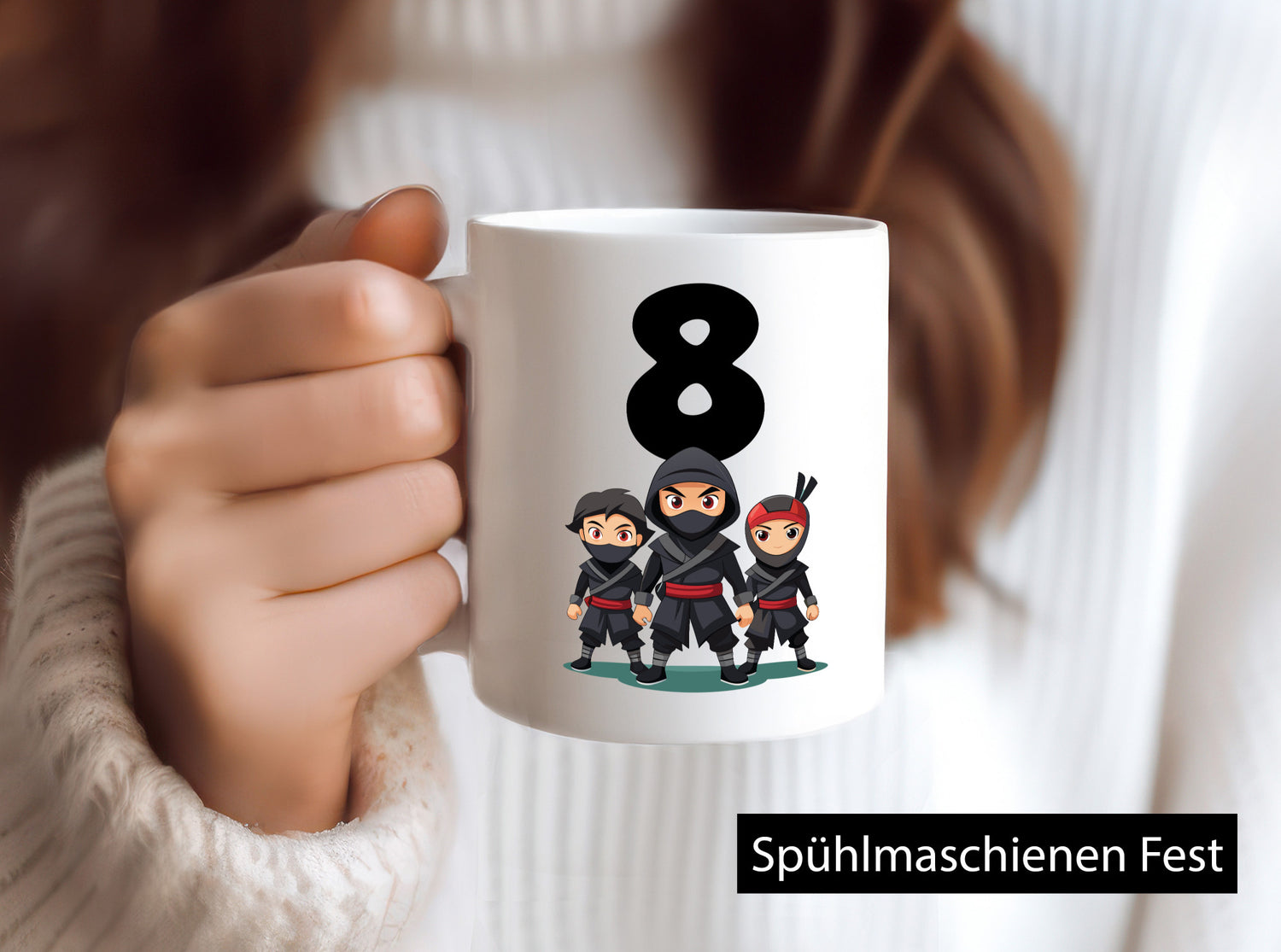 8. Geburtstag | 8 Jahre Ninja Geschenkidee Humor Tasse