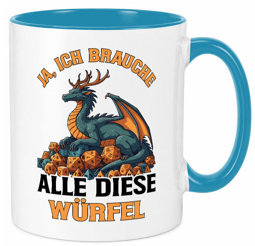 Ja ich brauche alle diese Würfel | Drache Rollenspiel v2 Geschenk Humor