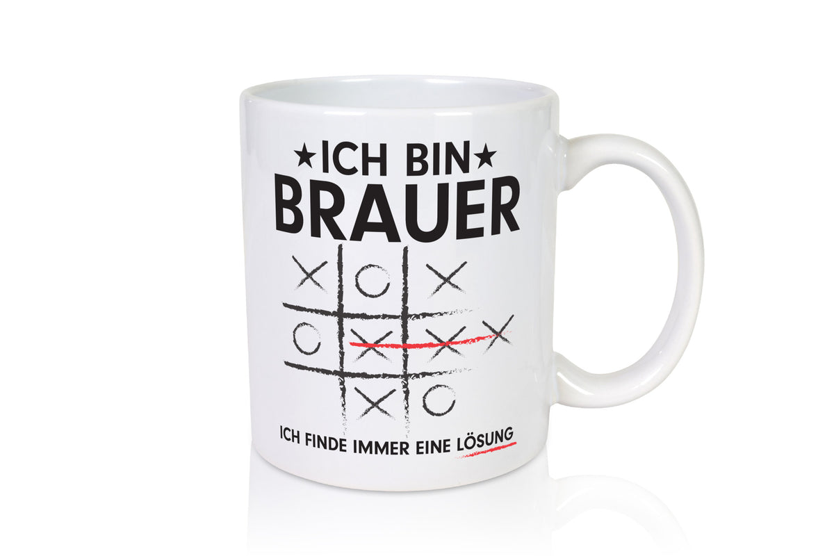 Lösung finden: Brauer | Bier Brauerei v2 Geschenk Humor Geschenkidee lustiger Tasse