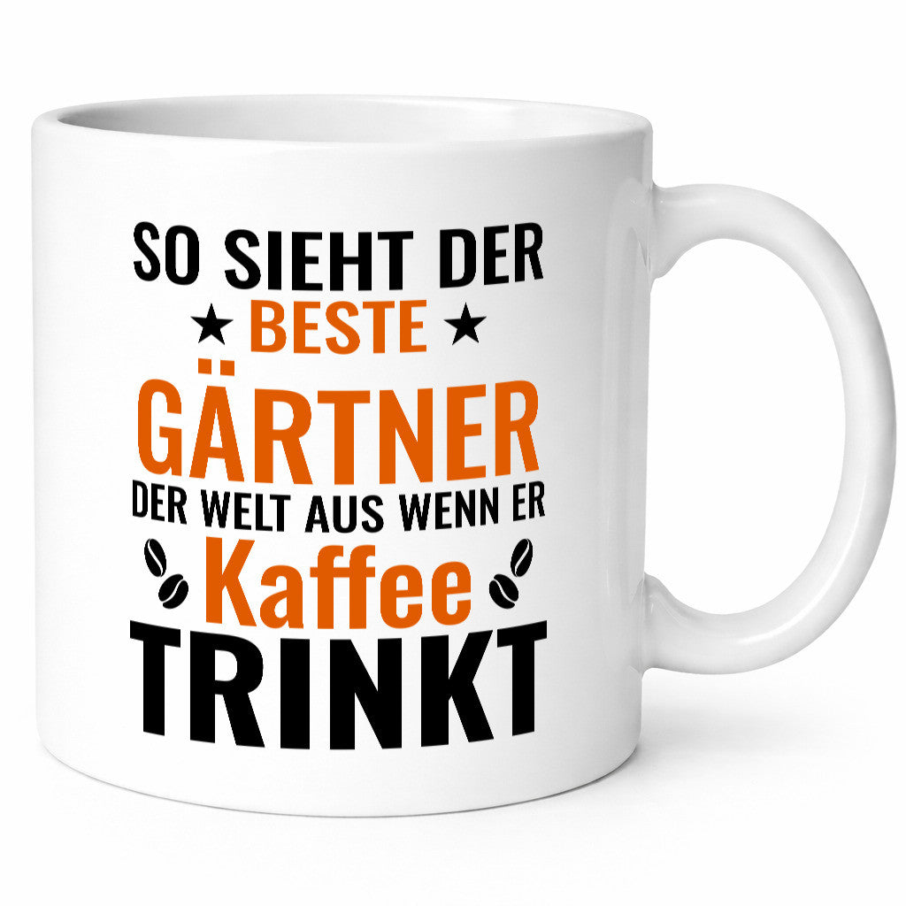 Kaffee trinkt: Gärtner | Gartenbau lustig Humor Geschenkidee Geschenk Tasse