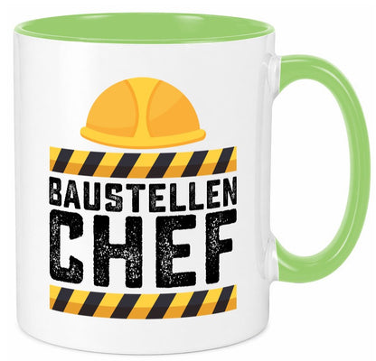 Baustellen Chef | Baustelle Bauherr Bauleiter Geschenkidee Arbeit Kollegen Büro Tasse