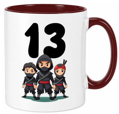 13. Geburtstag | 13 Jahre Ninja Geschenk Geschenkidee lustiger Spruch Tasse