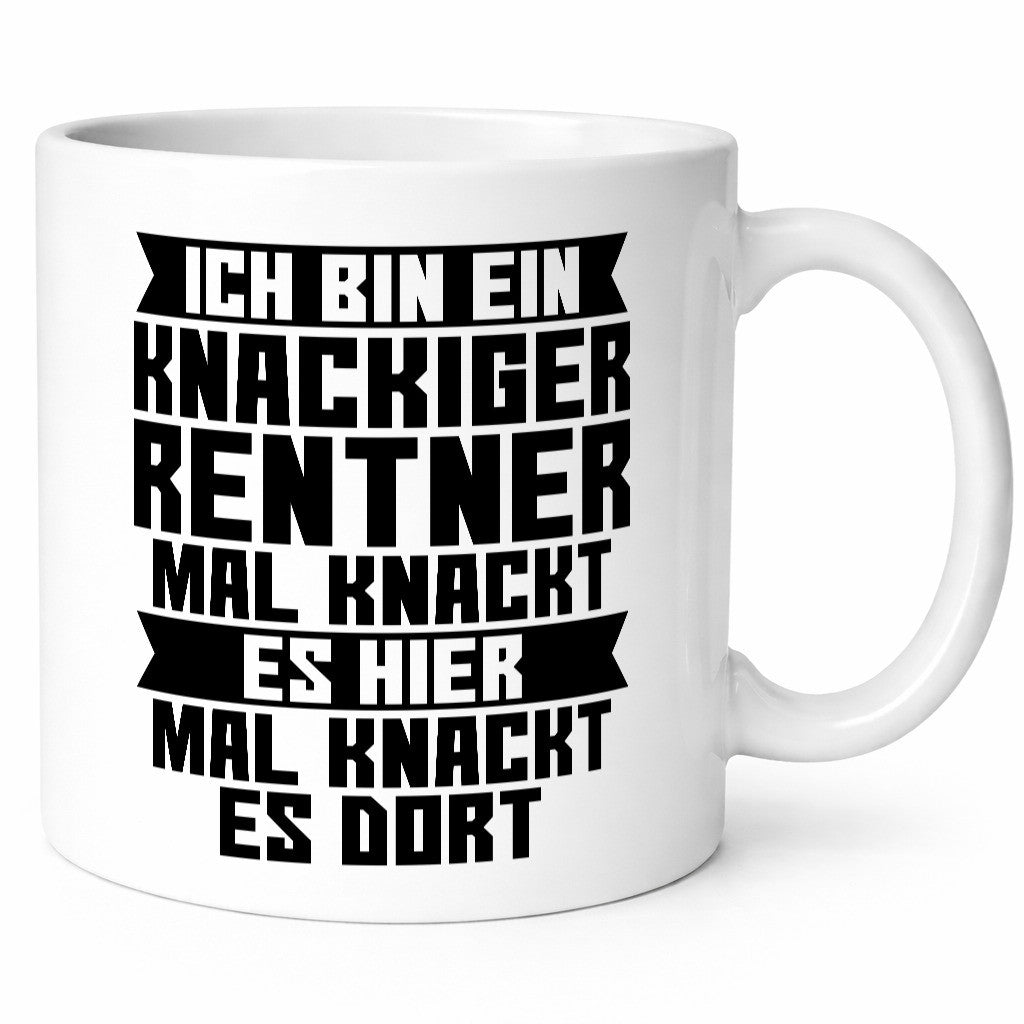 Ein knackiger Rentner | Ruhestand Ruhegenuss lustig Jubiläum Geschenk Tasse