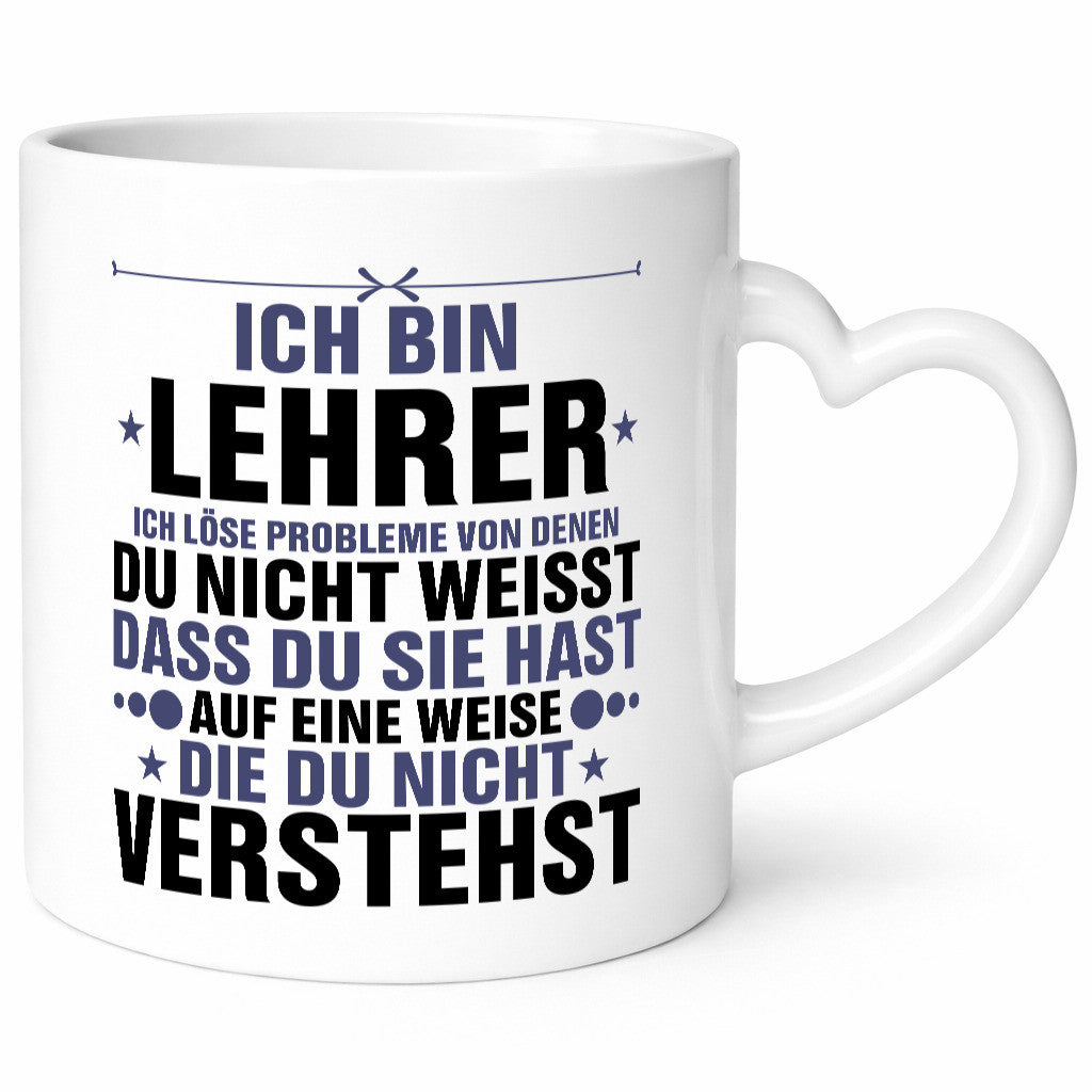 Löse Probleme: Lehrer | Schule Beruf Schüler v2 lustiger Spruch Geschenk Arbeit