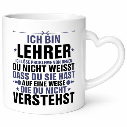 Löse Probleme: Lehrer | Schule Beruf Schüler v2 lustiger Spruch Geschenk Arbeit