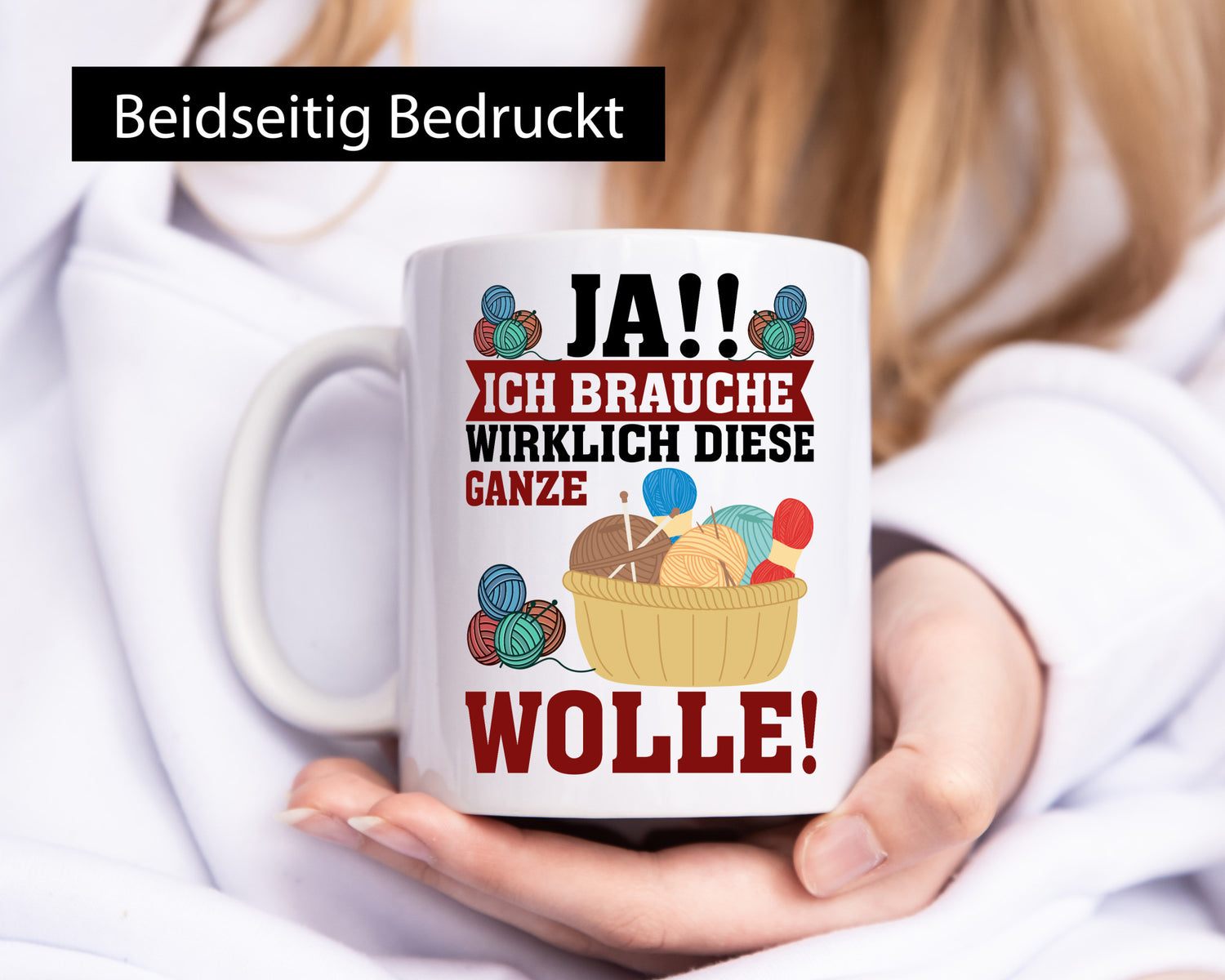 Ja! Ich brauche Wolle | häkeln Häkelzubehör Geschenk Humor Geschenkidee