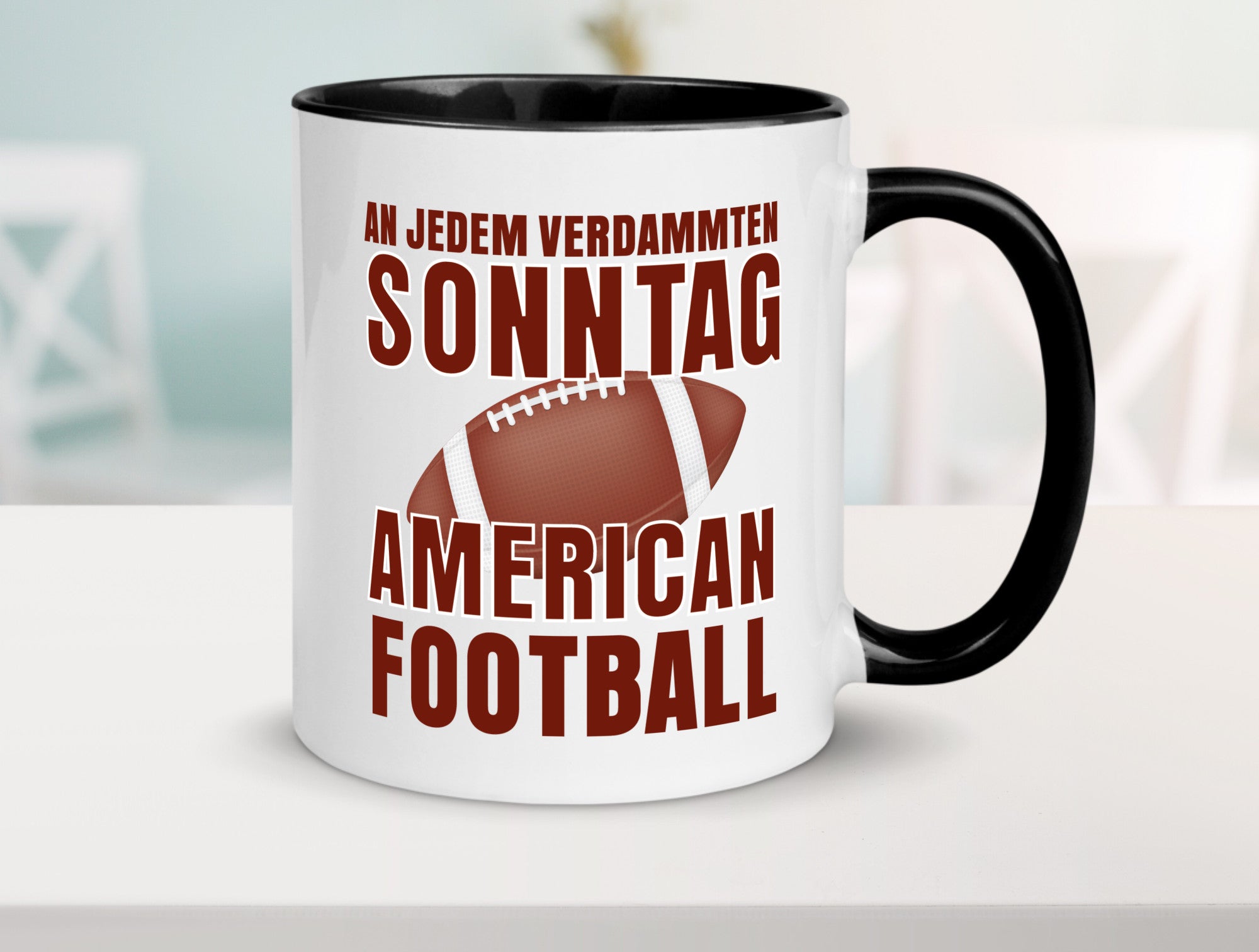 American Football | Sportfan Motiv jeden Sonntag Humor Geschenkidee Tasse
