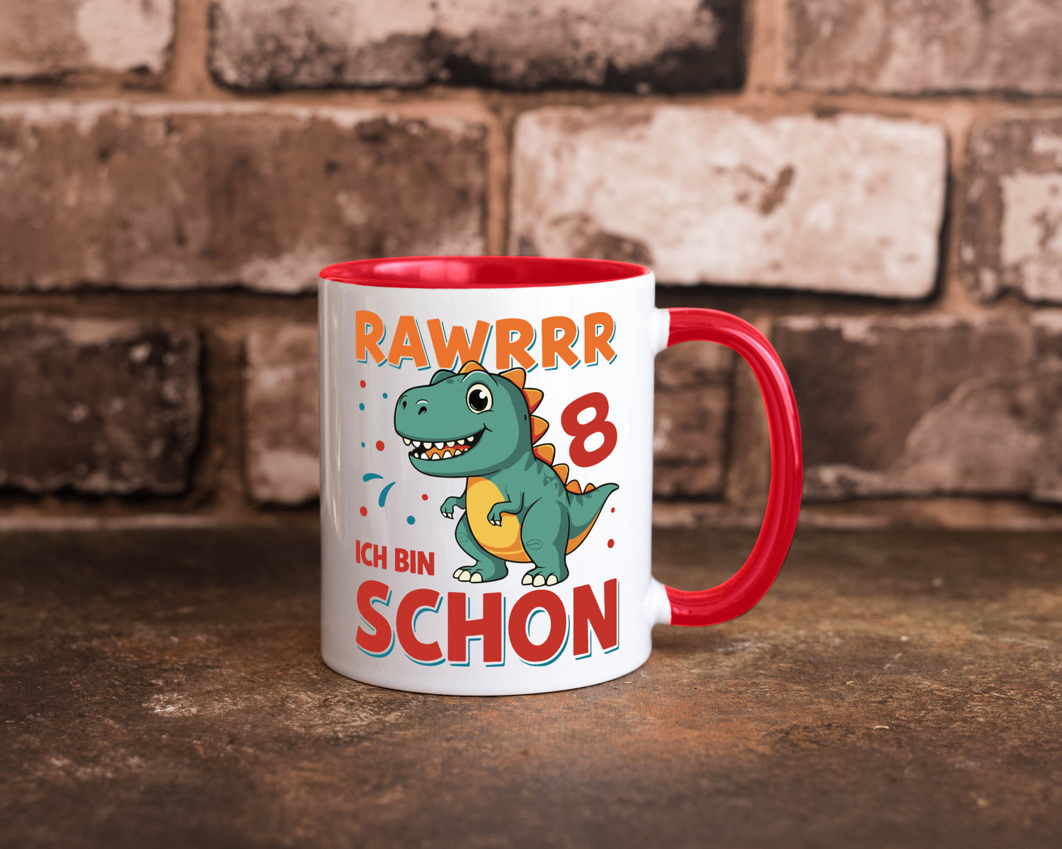 8. Geburtstag | 8 Jahre Raw ich bin schon T-Rex Geschenk Geschenkidee lustiger