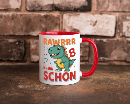 8. Geburtstag | 8 Jahre Raw ich bin schon T-Rex Geschenk Geschenkidee lustiger