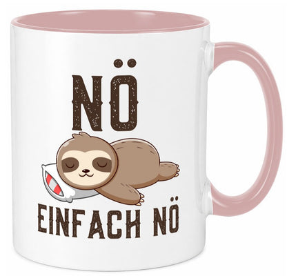 Einfach Nö | Faultier Faulpelz Null Bock Comic Geschenk Tierliebhaber Humor Tasse