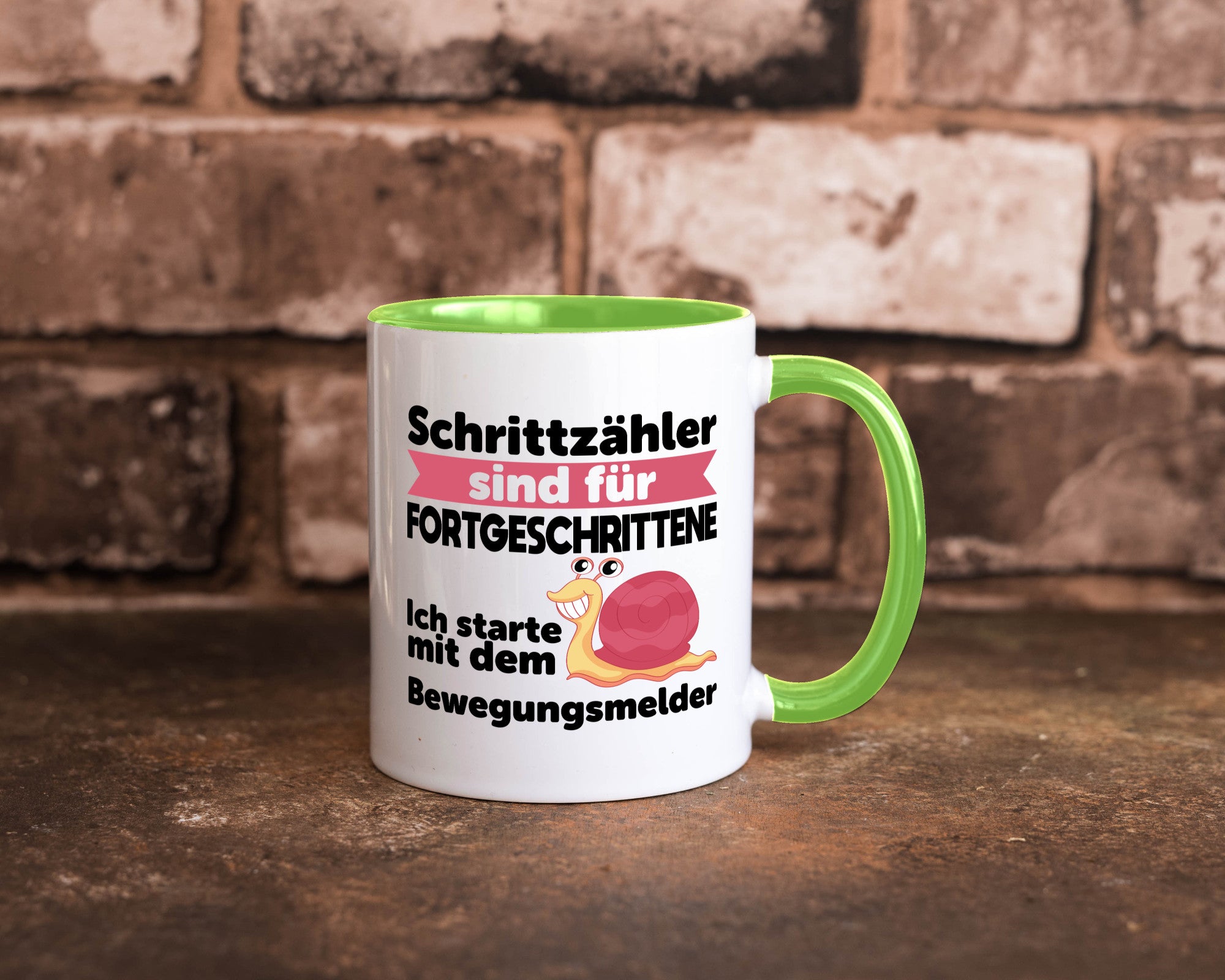 Schrittzähler Fortgeschrittene, Bewegungsmelder | Schnecke Geschenk Humor